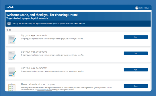 screenshot of app